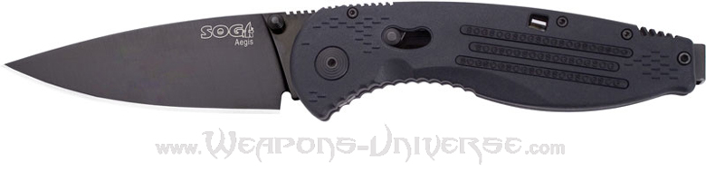 SOG Aegis, Black, Plain, AE-02