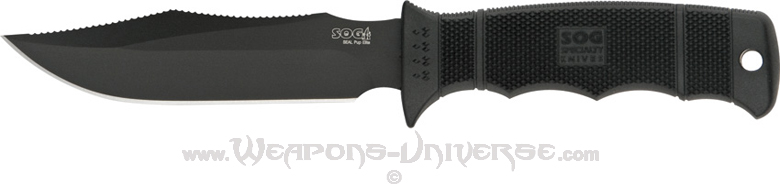 Seal Pup Elite, Black TiNi, Plain Edge, Kydex Sheath, SOG Knives, 99151