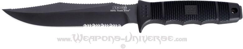 Seal Team Elite, Black TiNi, Kydex Sheath, SOG Knives, 99155