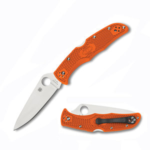 Endura, Flat Ground, Orange FRN Handle, Plain,  C10FPOR