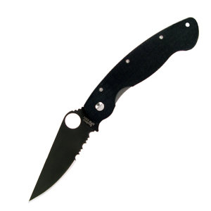 Military Model, G-10 Handle, Black Blade, ComboEdge,  C36GPSBK