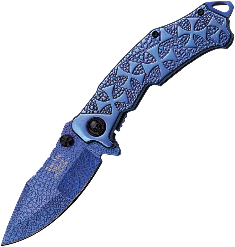 Dark Side DSA031BL Knight Framelock A/O Knife, Blue