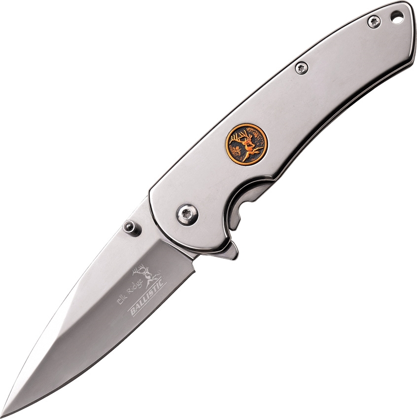 Elk Ridge ERA005CH Framelock A/O Knife, Chrome