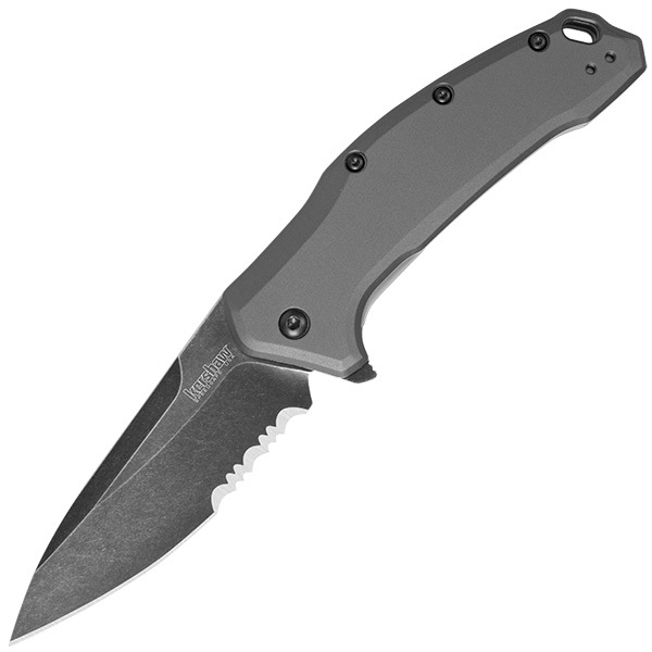 Kershaw 1776GRYBWST Link Assisted, Blackwash ComboEdge Knife