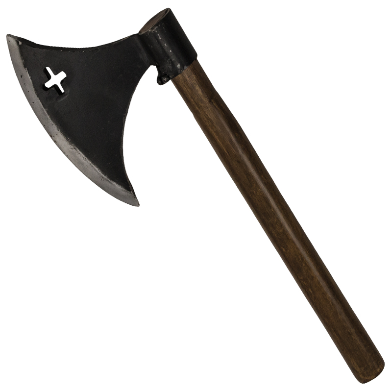 Rustic Handmade Viking Carbon Steel Ax - Cruciform