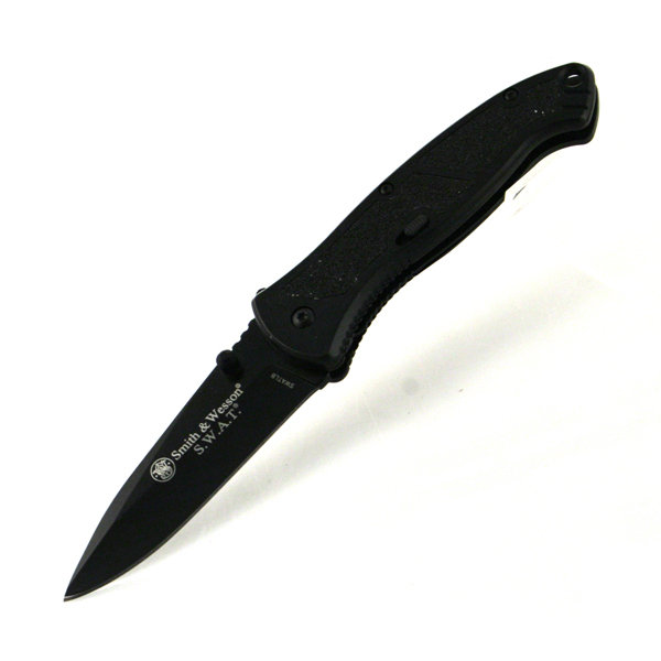 Smith & Wesson SWATLB SWAT Magic, Large, Black Plain Knife