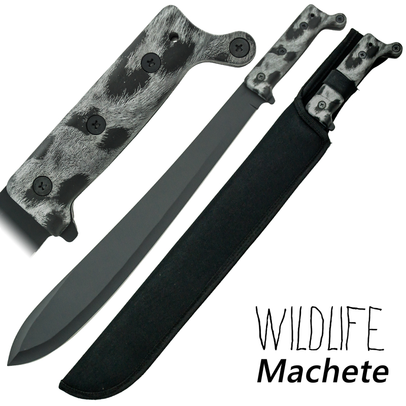 Wildlife Machete Full Tang Snow Panther Finish Handle