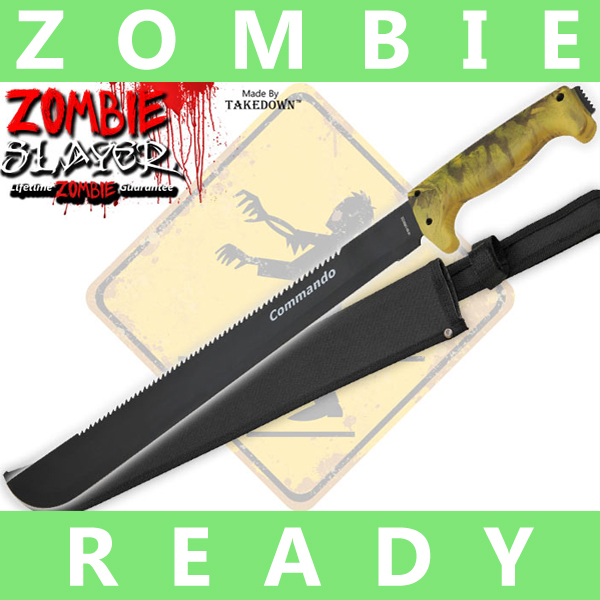 Full Tang Undead Slayer Machete - Yellow Camo AP0005CM2/CO